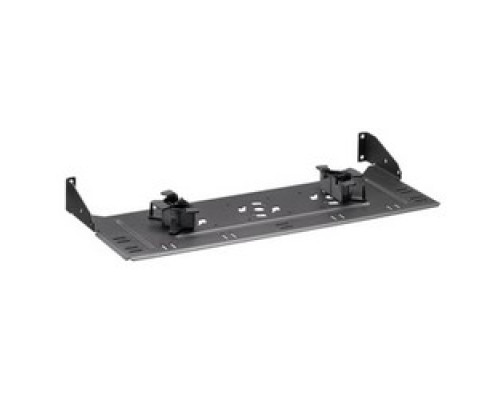 LEVITON  E2X1F-CMB   Rear Cable Management Bar, Flat, Standard, High Density, Rack Mount, 2RU, Die Cast Aluminum, Powder Coated Black, With Cable Management Ring