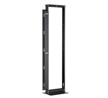 BELDEN  XDR8419-312N1M   2-Post Rack, 19 IN. W X 84 IN. H, 44RU RACK, #10-32 TAPPED HOLE; 1 VCM, 3 IN. CHANNEL, BLK