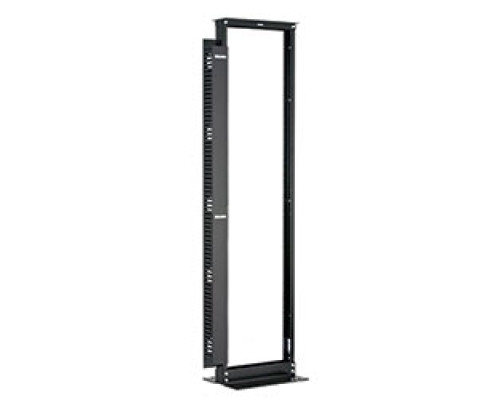 BELDEN  XDR8419-312N1M   2-Post Rack, 19 IN. W X 84 IN. H, 44RU RACK, #10-32 TAPPED HOLE; 1 VCM, 3 IN. CHANNEL, BLK