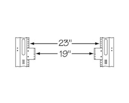 MIDDLE ATLANTIC PRODUCTS  23-19-1   Rackrail Reducer, 1 RU, 23