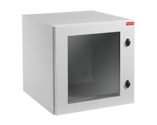 HOFFMAN ENCLOSURES INC  PTRS242424X   12 RU Wall-Mount Cabinet, Protek, Solid Single Front Door, 24 in. W x 24 in. H x 12 in. D, NEMA Type 4, 12, Grey