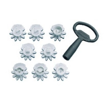 HOFFMAN ENCLOSURES INC  PKODBK3SS   Key Insert, Dbl Bit/3mm Pin, Size/Dims: fits Flush Bezel, Material/Finish: SS Type 316