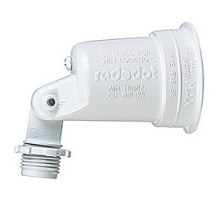 THOMAS & BETTS  S500WHE-RL   White Lamp holder, Material-Die Cast Zinc Zamak 3. Lamp maximum-150 watt, PAR 38 or R40. Inside Gasket and Ground Screw Included.