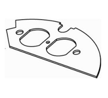 WIREMOLD  CRFB-D-2   Receptacle Floor Box Plate, 5-7/32