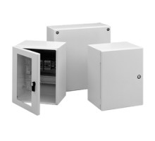 HOFFMAN ENCLOSURES INC  LWC252015   Inst.Box, Typ12, Hinged Win/Cvr, Size/Dims: 250x200x150mm, Material/Finish: Steel/LtGray