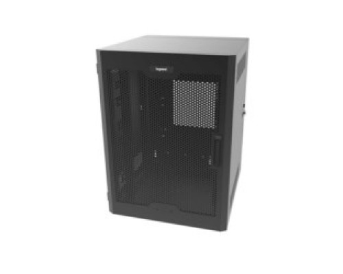 ORTRONICS  SWM26RUPD-26-26   26RU Swing-Out Wall-Mount Cabinet with Perforated Door - Black