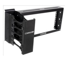 COMMSCOPE ENTERPRISE SOLUTIONS 760169599 OVRHDRACKVCM6U Overhead Patch Panel Rack, 6U, 3 in 76 mm Channel x 9.5 in 239 mm H, 19 in 482.6 mm , 3/8 Sq Punch, Mini Vertical Cable Management, Black