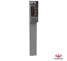 MILBANK MFG CO  U5240-O-200S   Meter Main, Single Pedestal, 4 Terminal, Ring Type, 1-200 Amp Main Breaker, Plain Top, Direct Burial