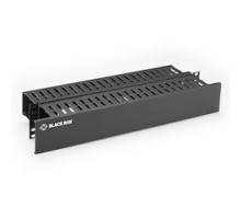 BLACK BOX NETWORK SERVICES  RMT107A   Rackmount Horizontal Finger Duct Cable Manager with Cover - 2U, 19