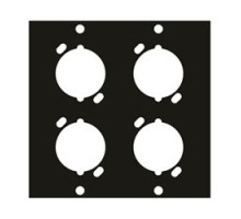 MIDDLE ATLANTIC PRODUCTS  UNIV4   UCP Module, Four XLR Female Punchouts