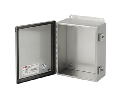 HOFFMAN ENCLOSURES INC  A1614CHNFSS   J Box, Type 4X Hinged Cover, Size/Dims: 16.00x14.00x6.00, Material/Finish: SS Type 304