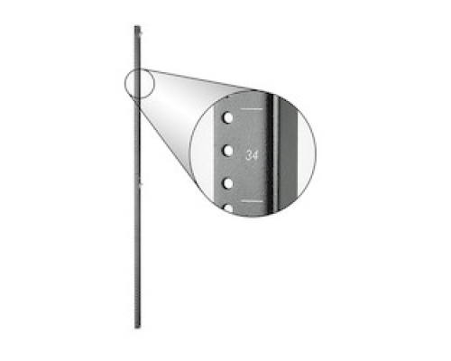 PANDUIT  D5ERTB   12-24 Tapped Equipment Rails 45 RU Black