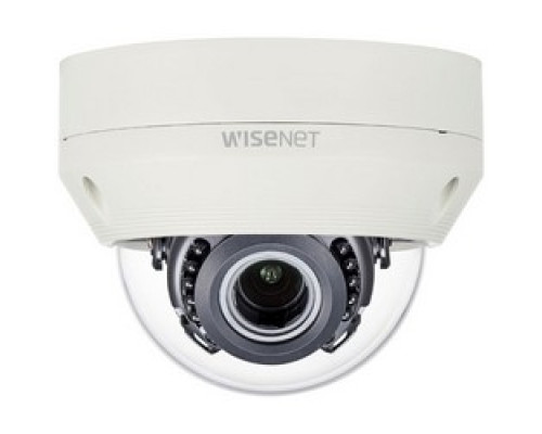 HANWHA VISION HCV-6070R        WIsenet HD+ 2MP, Full Hd 1080p 30fps IR Outdoor Dome Camera, AHD/TVI/CVI/CVBS, Manual VARI-focal Lens 3.1X  3.2-10mm , 120 Db True WDR, True D/N, 24VAC/12VDC, IR Distance 98 Feet, IP66/IK10