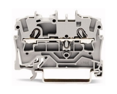 WAGO CORPORATION  2002-1201      2-conductor Through Terminal Block; 2.5 mm2; Suitable For Ex E II Applications; Side And Center Marking; For Din-rail 35 X 15 And 35 X 7.5; Push-in CAGE CLAMP