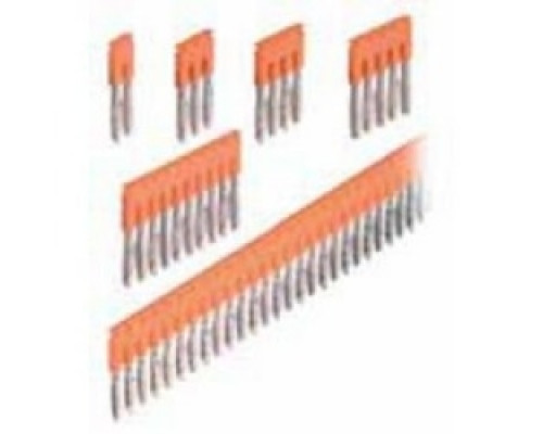 TE CONNECTIVITY 1SNK905310R0000   Jumper Bar, 10-Poles, 32 A, Polyamide, Orange, Contact Current Rating Max. : 32 A, Screwless, 5.2 mm