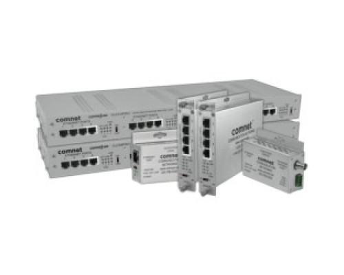 COMNET COMMUNICATION NETWORKS CLRFE4POEC   4 Port EOC Ethernet Extender, Remote, ComFit 1 Slot , Coax