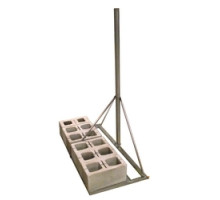 WADE ANTENNA LTD  99507507  NPRM-1/2-LD-5      1/2 size Non Penetrating Roof Mt with 5 foot Mast. Pre-galvanized construction for long product life. Accommodates patio stones and concrete blocks. Adjustable frame for easy installation.\