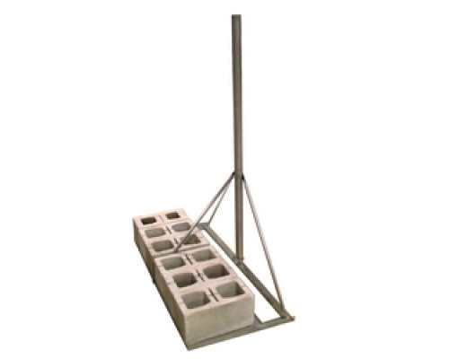 WADE ANTENNA LTD  99507507  NPRM-1/2-LD-5      1/2 size Non Penetrating Roof Mt with 5 foot Mast. Pre-galvanized construction for long product life. Accommodates patio stones and concrete blocks. Adjustable frame for easy installation.\