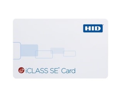 HID GLOBAL CORPORATION 3000PGGCN   iCLASS SE Card, PVC, 2k Bits 256 Bytes w/ 2 App Area, Prog w/ SIO, Front: White w/ Gloss Finish, Back: White w/ Gloss Finish, Random Encoded/Non-Match Seq Print4, No Slot Punch, Print Vertical Slot Indicator