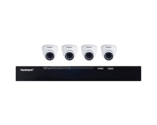 NORTHERN VIDEO  N2NVR4KIT4C               N2 SERIES 4CH IP KIT W/4CH 2TB, NVR and 4X 4MP EYEBALL CAMERAS
