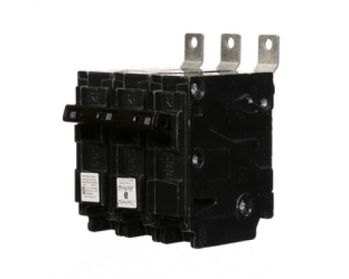 SIEMENS  US2:B380      Molded Case Circuit Breaker, Common Trip, Thermal Magnetic, Low Voltage, Panelboard Mount, 3 Pole, 240 Volt AC, 80A, 10 kA Interrupting Rating