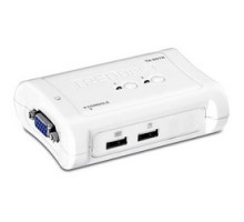 TRENDNET  TK-207K      KVM Switch Kit, 2-Port, USB 1.1, VGA Connector, 2048 x 1536 Resolution, 2.76