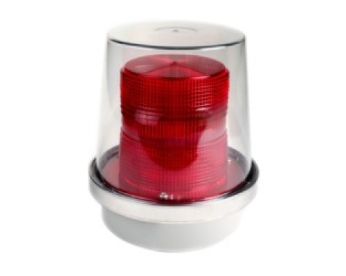 EDWARDS SIGNALING  49R-N5-40WH               49 SERIES ADAPTABEACON    FLASHING LIGHT WITH PROTECTIVEPOLYCARBONATE DOME