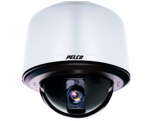 PELCO  SD423-PG-E1-X      Analog Camera, Environmental, Pendant Mount, Day/Night, PAL, 23x Zoom, 752 x 582 Resolution, F1.6 3.6 to 82.8 MM Lens, 24 Volt AC/DC, Aluminum, Light Gray