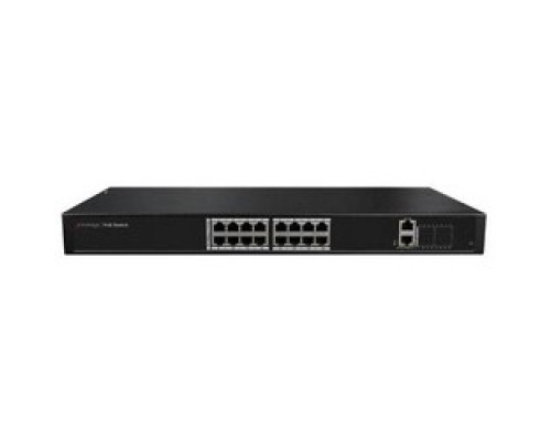 INAXSYS-ICT SECURITY SYSTEMS  IN-162POEWM      Ethernet Switch, 2-Layer, 16-Port, 10/100BaseT, PoE, 100 to 240 Volt AC, 250 Watt, 442 MM Width x 124 MM Depth x 44.5 MM Height, With GB Uplink