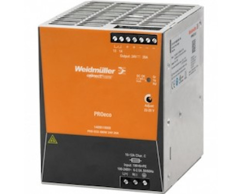 AXIS COMMUNICATIONS  01677-001  PS24 480W              POWER SUPPLY FOR AXIS Q86, Q87 and T99A PRODUCT LINES, 480W 24V 20A FOR DIN RAIL MOUNTING