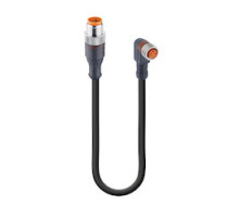 LUMBERG AUTOMATION  600003115  RST 3-RKMWV 3-224/2M      CORDSET, M12 3-POLE, MALE STRTTO M8, 3-POLE FEMALE 90 2M, PUR, BLK