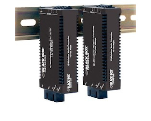 BLACK BOX NETWORK SERVICES LIC023A-R2   Fast Ethernet 100-Mbps Industrial Media Converter - 10/100-Mbps Copper to 100-Mbps Multimode Fiber, Hardened Temperature, 1300nm, 2km, SC