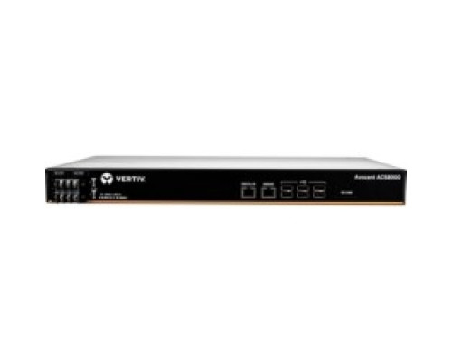 VERTIV ACS8048DDC-400   Vertiv Avocent ACS 8000 48-Port Serial Console Server, Dual Internal DC Power Supply - 1 GB - DDR3 SDRAM - Twisted Pair, Optical Fiber - 2xNetwork RJ-45 - 8xUSB - 48xSerial Port - 10/100/1000Base-T, 1000Base-X - Gigabi