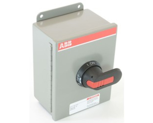 ABB  EOT60U3M3-P      3 pole, 60 amps rated at 600 V AC, UL 98, enclosed non-fusible disconnect switch in a UL/NEMA 3R/12 enclosure