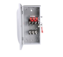 SIEMENS  US2:HF363R      Safety Switch, Fusible, Single Throw, Heavy Duty, 480/600 Volt AC, 250 Volt DC, 100A, 30 HP at 3 Phase, 3 Wire, 3 Pole, 304 Stainless Steel, NEMA 3R, For Outdoor