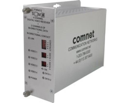 COMNET COMMUNICATION NETWORKS  FVT4012S1      Transmitter 4 Video / 2 Bi-directional Data / 1 Contact Closure