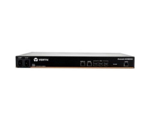 VERTIV ACS8016MDAC-400   Vertiv Avocent ACS 8000 16-port Serial Console Server, Dual AC Power, Analog Modem - 1 GB - DDR3 SDRAM - Twisted Pair, Optical Fiber - 2xNetwork RJ-45 - 8xUSB - 16xSerial Port - 10/100/1000Base-T, 1000Base-X - Gigabit