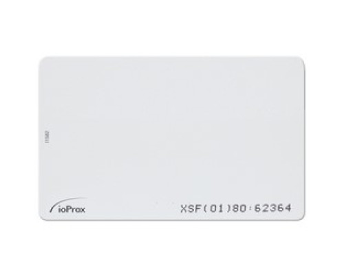KANTECH SYSTEMS P20DYE   ioProx card, XSF/ 26-bit Wiegand, thin credit card size, glossy front/ back for dye-sub printing Minimum Qty 50, Increment Qty 50