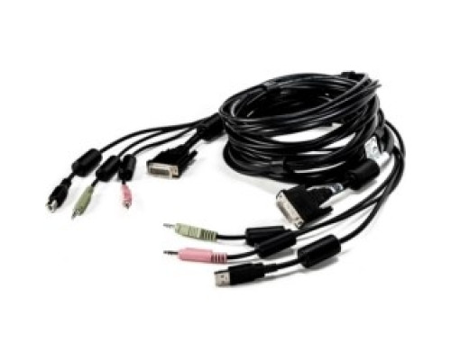 VERTIV  CBL0119      AVOCENT KVM Cable - for Keyboard/Mouse, KVM Switch - 10 ft - 1xDVI-I Video, 1xUSB, 2xAudio