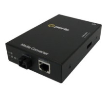 PERLE SYSTEMS 05050074 S-1000-S1SC10U   Gigabit Media Converter, 1000BASE-T RJ-45 100 m/328 ft, To 1000BASE-BX 1310nm TX / 1490nm RX Single strAnd fiber, Single-mode SC 10 km/6.2 Miles, USA Power Cord