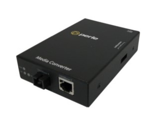 PERLE SYSTEMS 05050074 S-1000-S1SC10U   Gigabit Media Converter, 1000BASE-T RJ-45 100 m/328 ft, To 1000BASE-BX 1310nm TX / 1490nm RX Single strAnd fiber, Single-mode SC 10 km/6.2 Miles, USA Power Cord