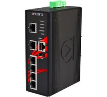 ANTAIRA TECHNOLOGIES LLC LMP-0600-T-V2   6-Port Industrial PoE+ Managed Ethernet Switches, with 4 10/100Tx 30W/Port + 2 10/100Tx; EOT: -40-75C, 48-55VDC - Version 2 hardware