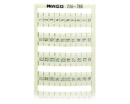 WAGO CORPORATION 209-766   WSB QUICK MARKING SYSTEM VERTICAL MARKING 2X WHITE