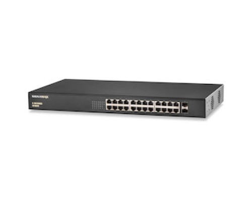 SIGNAMAX  FO-SC10010      C-100 24 Port Gigabit PoE+ Switch with 2 SFP Ports