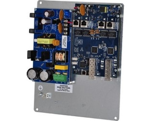 ALTRONIX  NETWAYSP4PL      Dual 1G Fiber SFP, 4 port 10/100/1000 PoE/PoE+ configurable for 2x 60W Hi-PoE; Hardened 120W Power Supply/BatChgr & Switch Boards mounted on Backplane; LINQ