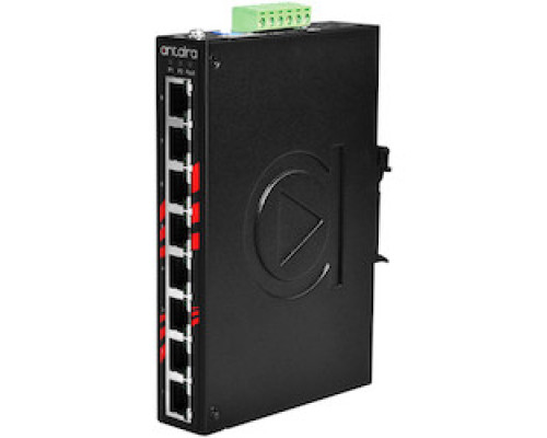 ANTAIRA TECHNOLOGIES LLC LNP-800AGH   8-Port Industrial PoE+ Unmanaged Ethernet Switch, w/8 10/100/1000Tx 30W/Port