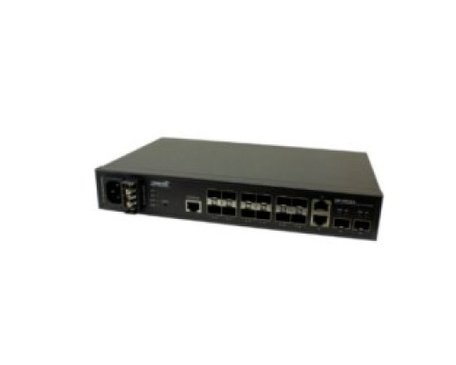 LANTRONIX  SM12DP2XA-UK      Managed Gigabit Ethernet Fibre Switch, 12x100/1000Base-X SFP Slots, 2x1G/10GBase-X SFP+ Slots, 2x10/100/1000Base-T RJ-45 Ports, UK Power Cord