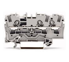 WAGO CORPORATION  2004-1301      3-conductor Through Terminal Block; 4 mm2; Suitable For Ex E II Applications; Side And Center Marking; For Din-rail 35 X 15 And 35 X 7.5; Push-in CAGE CLAMP