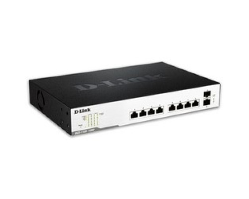 D-LINK SYSTEMS INC  DGS-1100-10MP      Ethernet Switch, Power Over, Smart Managed, Rack Mount, 10-Port, 20 Gbps Switching Capacity, 100 to 240 Volt AC, 141.4 Watt, 50/60 Hertz, 11
