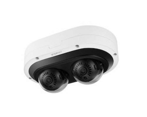 HANWHA VISION PNM-C7083RVD        Network Vandal Outdoor 2CH AI IR Dome Camera, 2MP X 2 Sensors 4MP @ 30fps